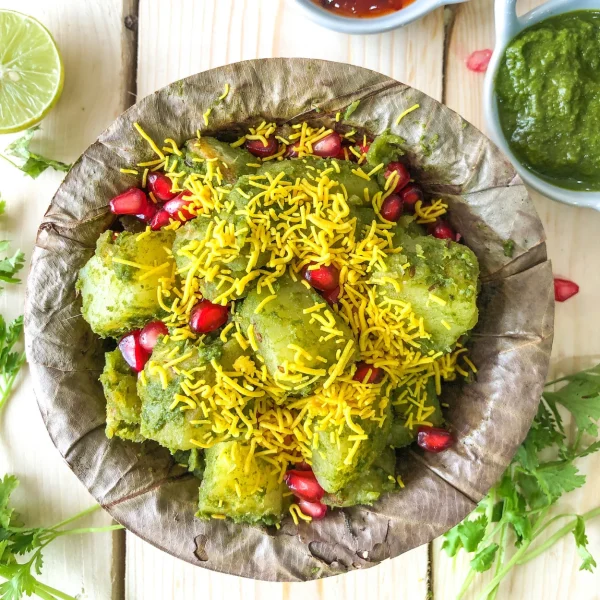 Spicy Green Aloo Chaat 2